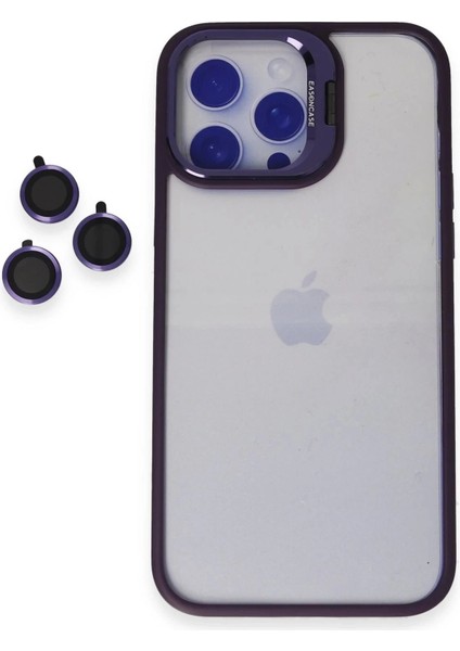 CPT90 iPhone 14 Pro Kılıf Roblox Lens Standlı Kapak - Derin Mor