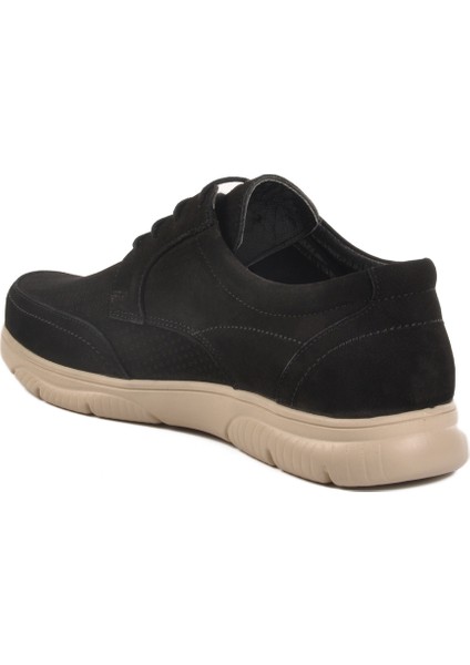 Siyah Nubuk Hakiki Deri Erkek Günlük Ayakkabı D2302 M fırsatları