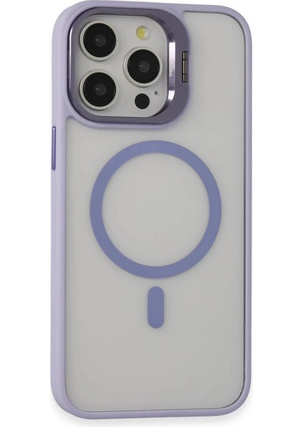 CPT90 iPhone 14 Pro Kılıf Roblox Lens Magsafe Standlı Kapak - Lila