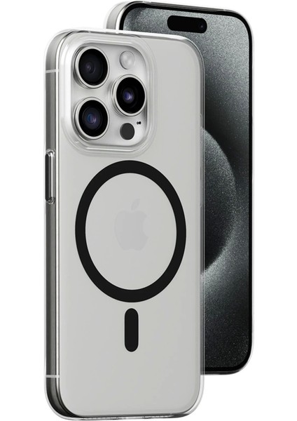 CPT90 iPhone 15 Pro Max Kılıf Bubble Magsafe Kapak - Siyah