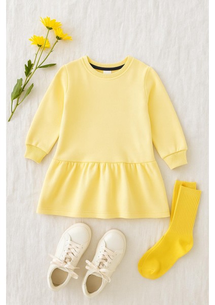 Kız Çocuk Mevsimlik Elbise Sarı