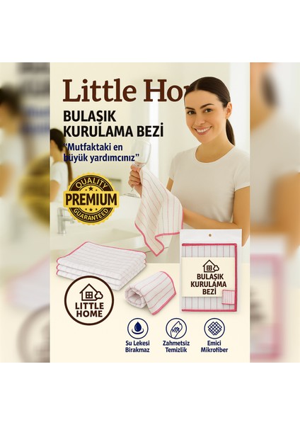Sihirli Bulaşık Kurulama Bezi (3 Adet) – 40X40 cm fiyatları