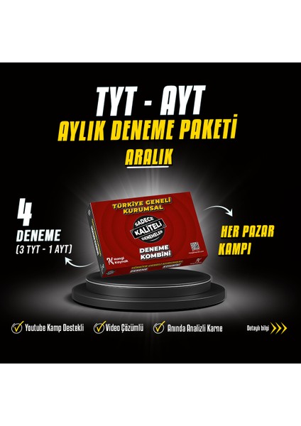 2026 Yks Aralık Aylık Deneme Paketi