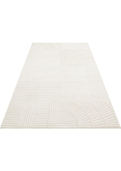 Adel Adl 01 Cream Yumuşacık Dokuya Sahip Özel Yumuşak Tuşeli Modern Makine Dokuması Iskandinav Halı