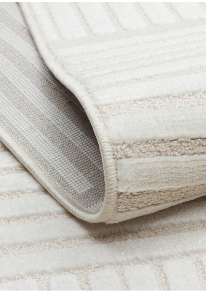 Adel Adl 01 Cream Yumuşacık Dokuya Sahip Özel Yumuşak Tuşeli Modern Makine Dokuması Iskandinav Halı