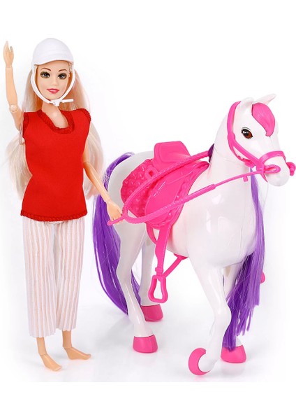 Nessiworld Jasmine Atlı Bebek Beyaz-Pembe fırsatları