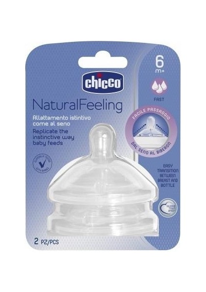 Nessiworld Naturalfeeling Biberon Emziği 6 Ay+ Hızlı Akış 2li