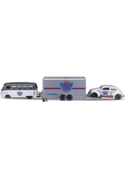 Nessiworld Maisto 1/64 Design Seri Yarış Takımı Römork ve Araç Set