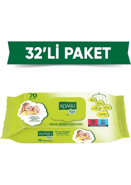 Soft Islak Havlu 70'li - 32'li Paket - 2240 Yaprak