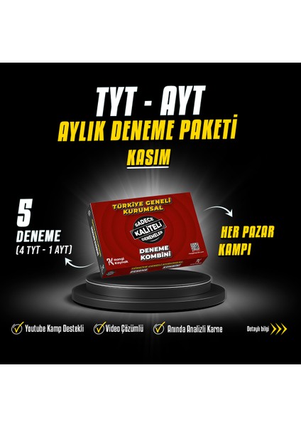 2026 Yks Kasım Aylık Deneme Paketi