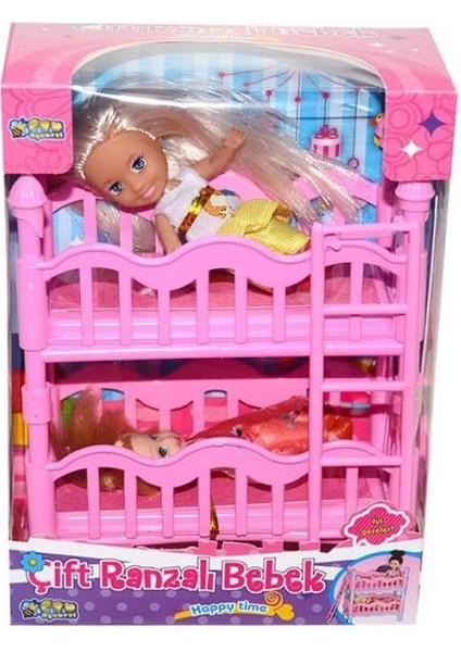 Nessiworld K899-17 2 Katlı Kutulu Ranzalı Bebek Seti-Halit Can Oyuncak