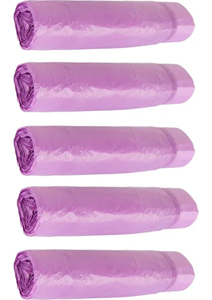 Büzgülü Lavanta Kokulu Büyük Boy Çöp Torbası 65X70 cm 10'lu 5 Rulo