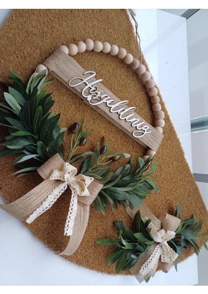 Zeytin Dalı 3 Lü Paspas Seti Ev Dekor Kapi Önü Dekoru Ev Hediyelik El Yapımı fiyatları