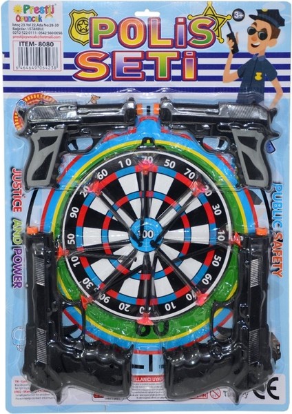 Nessiworld Fab 8080 Kartelalı 4 Tabancalı Polis Seti