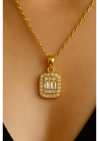 Çelik Zarif Zirkon Taşlı Kolye Çok Çok Şık Kolye Kararma Solma Yapmaz fiyatları