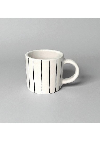 Çizgili El Yapımı Seramik Modern Türk Kahvesi Takımı - Espresso Takımı fiyatları