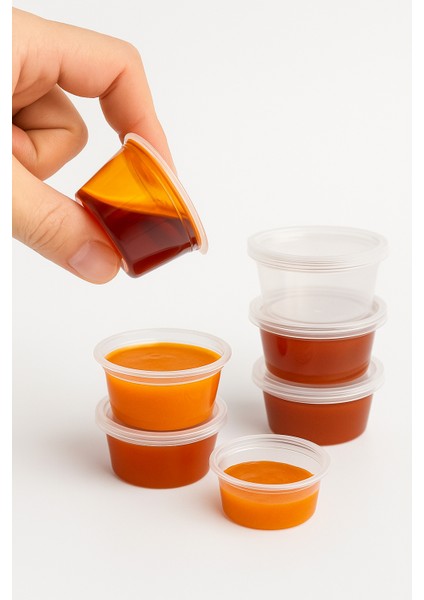 50 Adet Sızdırmaz 120 ml Mini Saklama Kabı Sosluk Buzluk Kabı Et Suyu Kemik Suyu Sos Kabı Mutfak indirimleri