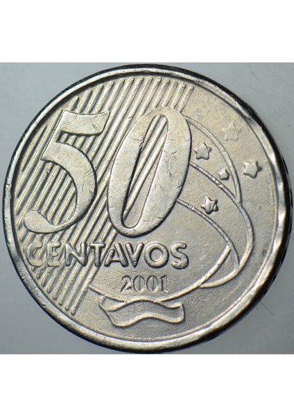 Brezilya 50 Centavos 2001 Bakır-Nikel. fiyatları