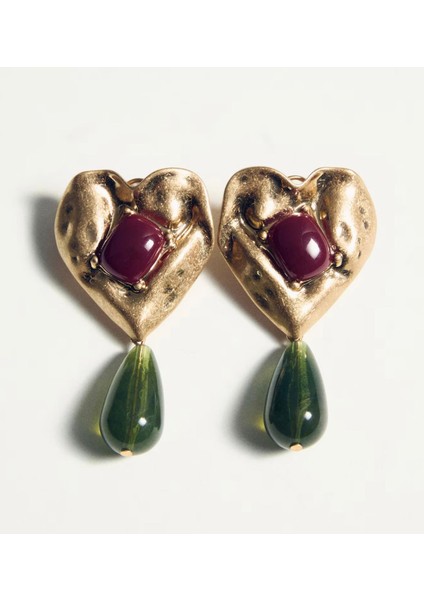 Çelik Hearts Küpe