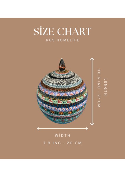 El Yapımı Renkli Çini Seramik Küre Kavanoz – Kapaklı Dekoratif Küp – 27 cm x 20 cm – Iznik Kütahya Tarzı El Boyaması Çiçek Motifli Seramik Obje – Ev Ofis Dekorasyonu ve Hediyelik