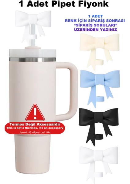 Quencher 1.18 Lt Uyumlu Termos Figürü Fiyon Çiçek Straw Bow Fiyonk