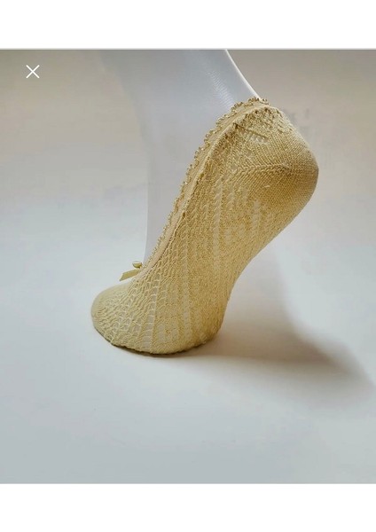 Kadın Beyaz-Ten Rengi 2'li Dantelli File Pamuklu Babet Çorap fiyatları