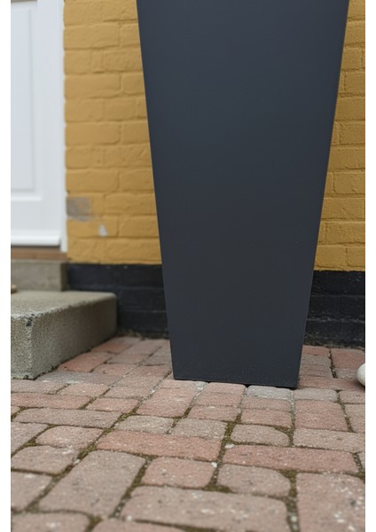 Zenith 80 cm Dikey Metal Saksı - İç ve Dış Mekan Modern Dekoratif Saksılık (80x38 cm)