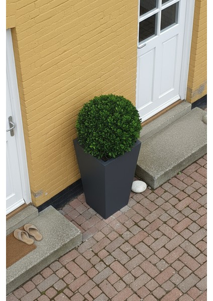 Zenith 80 cm Dikey Metal Saksı - İç ve Dış Mekan Modern Dekoratif Saksılık (80x38 cm)