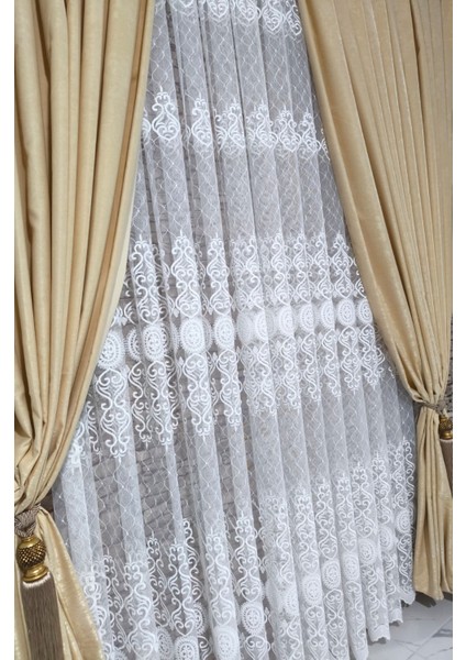 Brode Tül Perde 1/3 Sık Pileli Yıkanabilir Ağır Gremajlı Desenli Hoşgörünmlü fiyatları