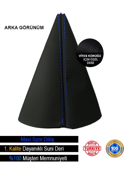 Toyota Yaris Siyah Deri Özel Yeni Tasarım Mavi Spor Dikiş Vites Körüğü Mixgiftz fiyatları