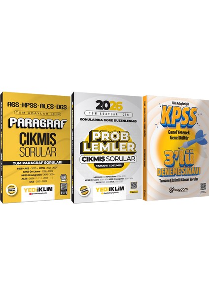 2026 Tüm Adaylar Için Problemler-Paragraf Çıkmış Sorular