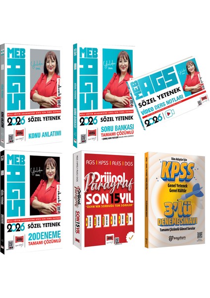 2026 Meb Ags Sözel Yetenek Konu Anlatımı-Video Ders Notları-Çözümlü Soru Bankası-20 Deneme-Paragraf