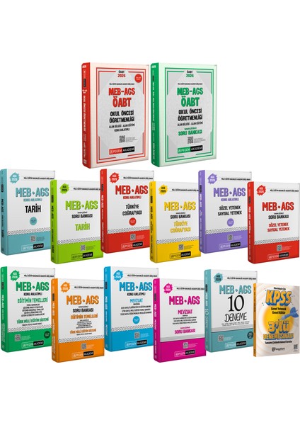 2026 Meb Ags Öabt Okul Öncesi Öğretmenliği Konu Anlatımı-Tamamı Çözümlü Soru Bankası-Ags Konu Soru