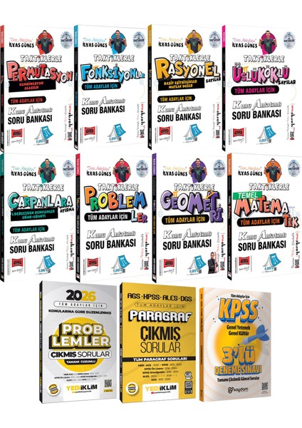 Ilyas Güneş Taktiklerle Serisi Konu Anlatımlı Soru Bankası Seti-Problemler Paragraf Çıkmış Sorular