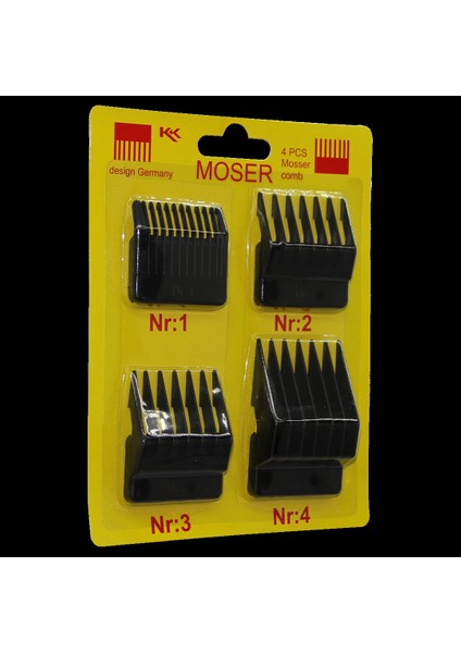 Moser 4 Parça Makine Tarak Set
