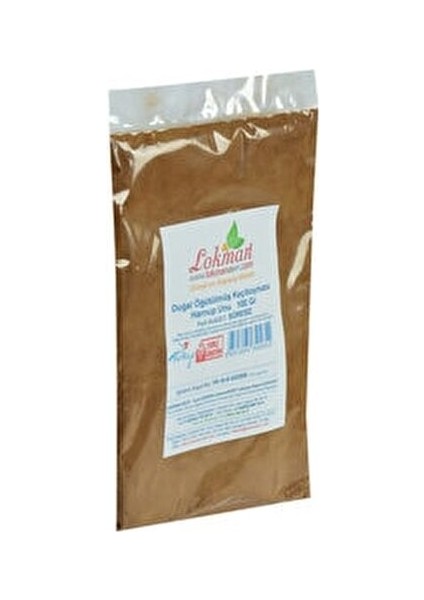 Doğal Keçiboynuzu Unu 100 gr Öğütülmüş Keçiboynuzu İçeren Paket