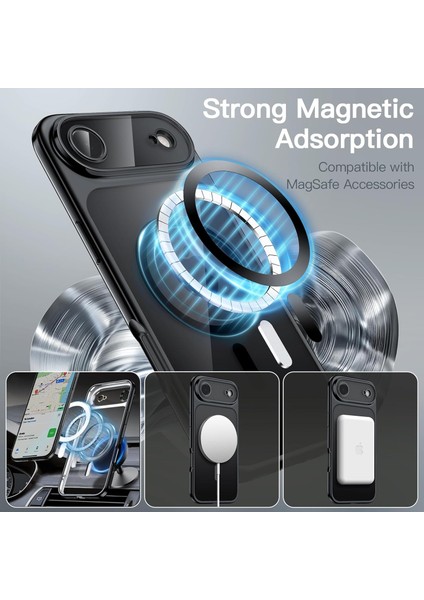 Iphone 17 Air Kılıf Tam Kamera Korumalı Magsafe Şarj Destekli Renkli Kenarlı Arkası Şeffaf Kapak fırsatları