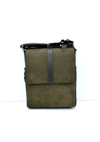 Viktor Süet Yeşil Hakiki Deri Omuz Postacı Çantası