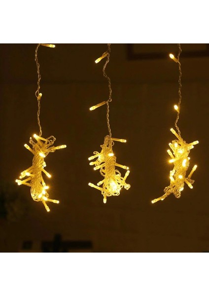 8 Fonksiyonlu 200 LED 10 Saçak Şerit LED 2x2 Perde Ip LED (Gün Işığı) fırsatları