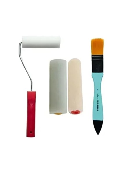 Iz Bırakmayan Ipek Fırça Parmak Kadife Rulo Fırça Seti 10CM