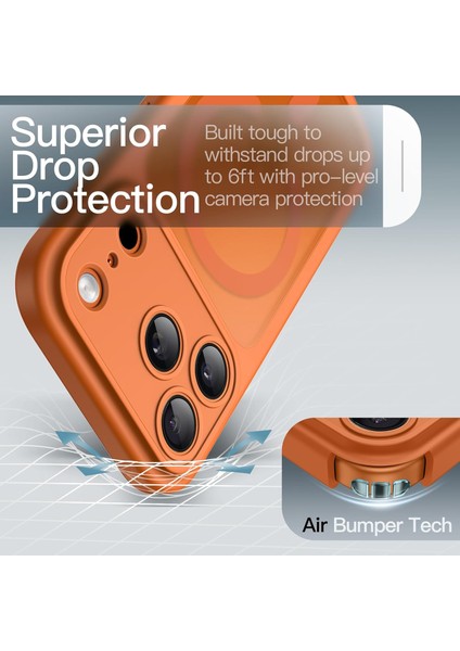 Iphone 17 Pro Kılıf Kamera Çıkıntılı Mat Magsafe Wireless Şarj Destekli Renkli Hassas Butonlu Kapak modelleri