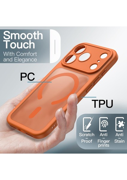 iPhone 17 Pro Max Kılıf Kamera Çıkıntılı Mat Magsafe Wireless Şarj Destekli Renkli Hassas Butonlu Kapak fırsatları