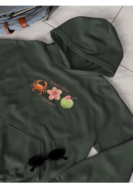 Wisipi Good Vibes Oversize Hoodie Sweatshirt – Rahat Kesim, Kapüşonlu Sweatshirt