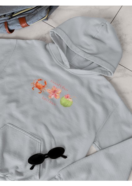 Wisipi Good Vibes Oversize Hoodie Sweatshirt – Rahat Kesim, Kapüşonlu Sweatshirt