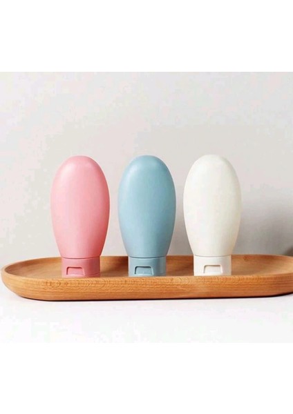 Seyahat Tipi Doldurulabilir 3'lü Set Şampuan, Krem Kutusu