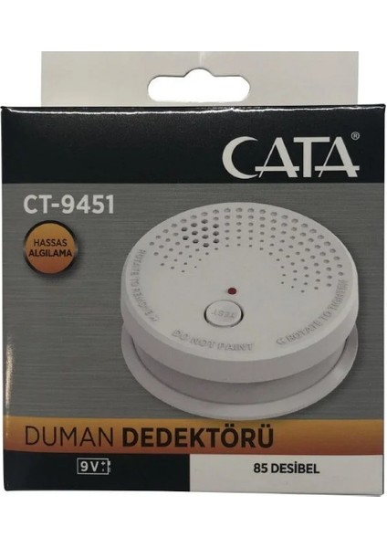 Duman Dedektörü Pilli 85 Db Cata fiyatları