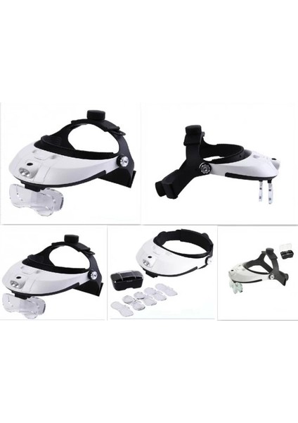 5 Mercekli Çok Fonksiyonlu, Başlık Tip Işıklı Büyüteç 81001H indirimleri