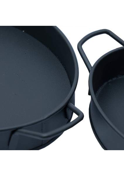 Oval Tepsi Küçük Boy Siyah modelleri