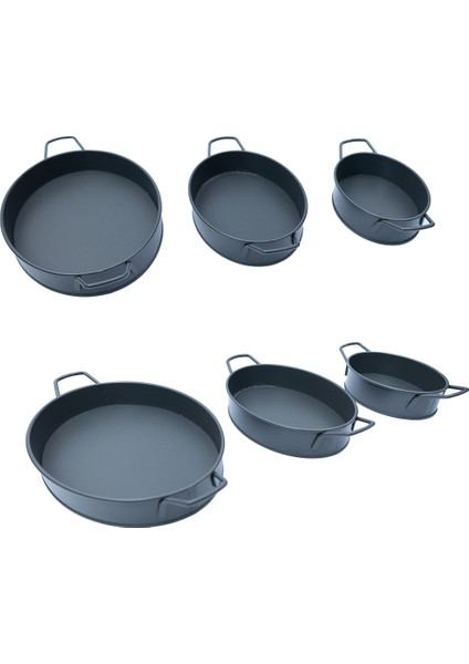 Oval Tepsi Küçük Boy Siyah indirimleri