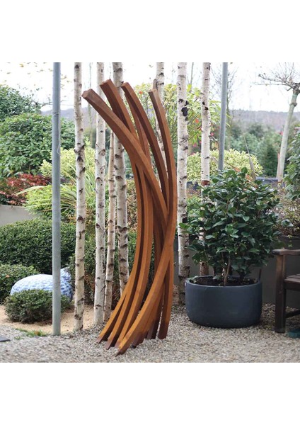 Corten Dekoratif Bahçe Heykeli modelleri